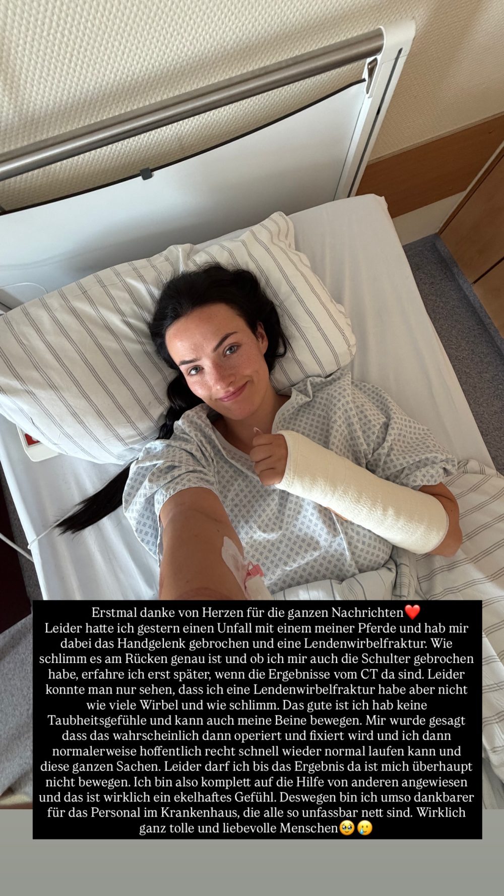 "Ich darf mich nicht einmal hinsetzen„: Paulina schildert Details zu ihrem schweren Pferdesturz