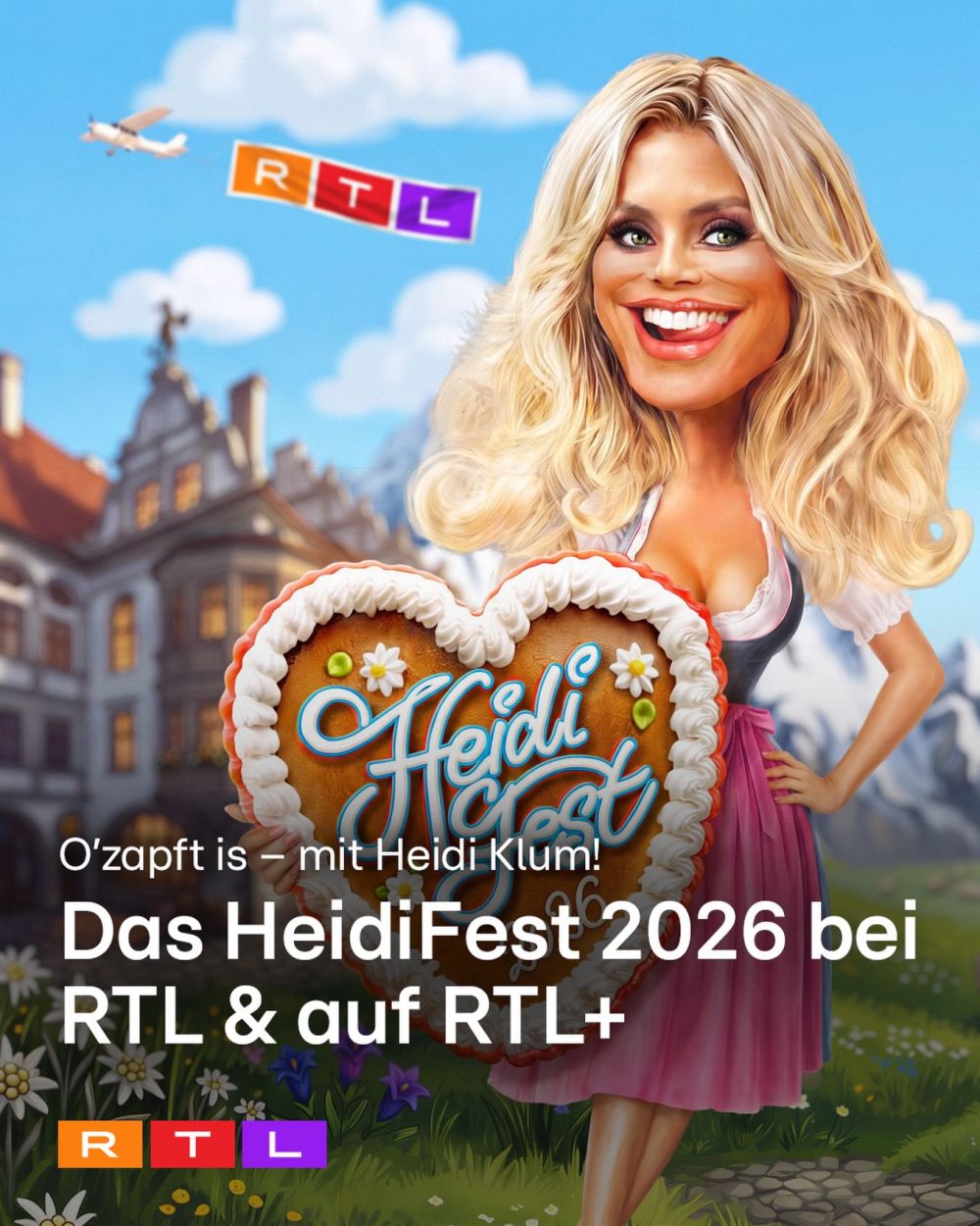 Heidi Klum präsentiert ihr Oktoberfest-Event künftig im Programm von RTL