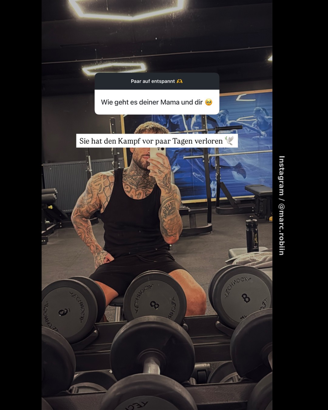 Schwere Trauer: Marc-Robin Wenz trauert um seine verstorbene Mutter
