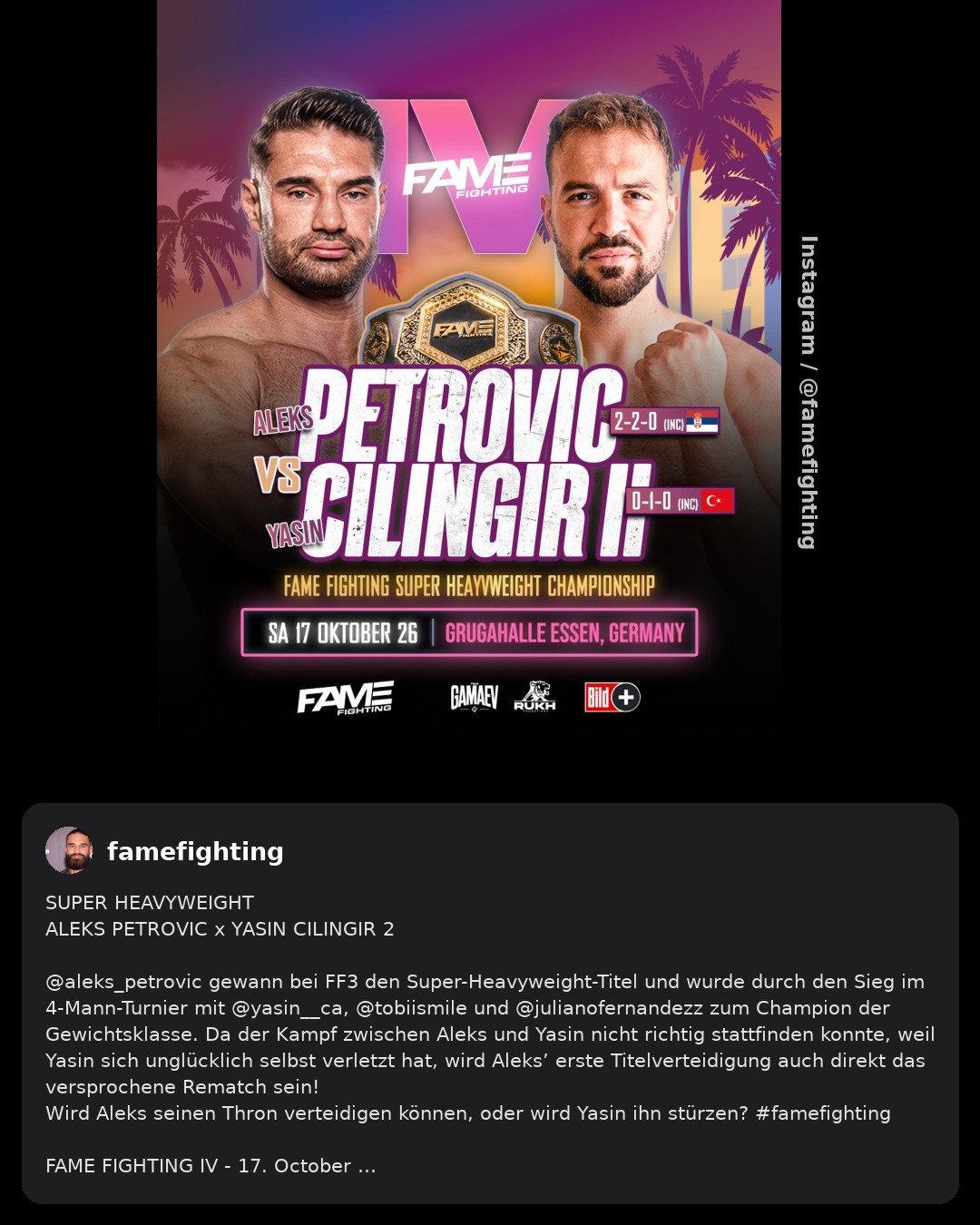 Aleksandar Petrovic und Yasin Cilingir bekommen Revanche im Ring
