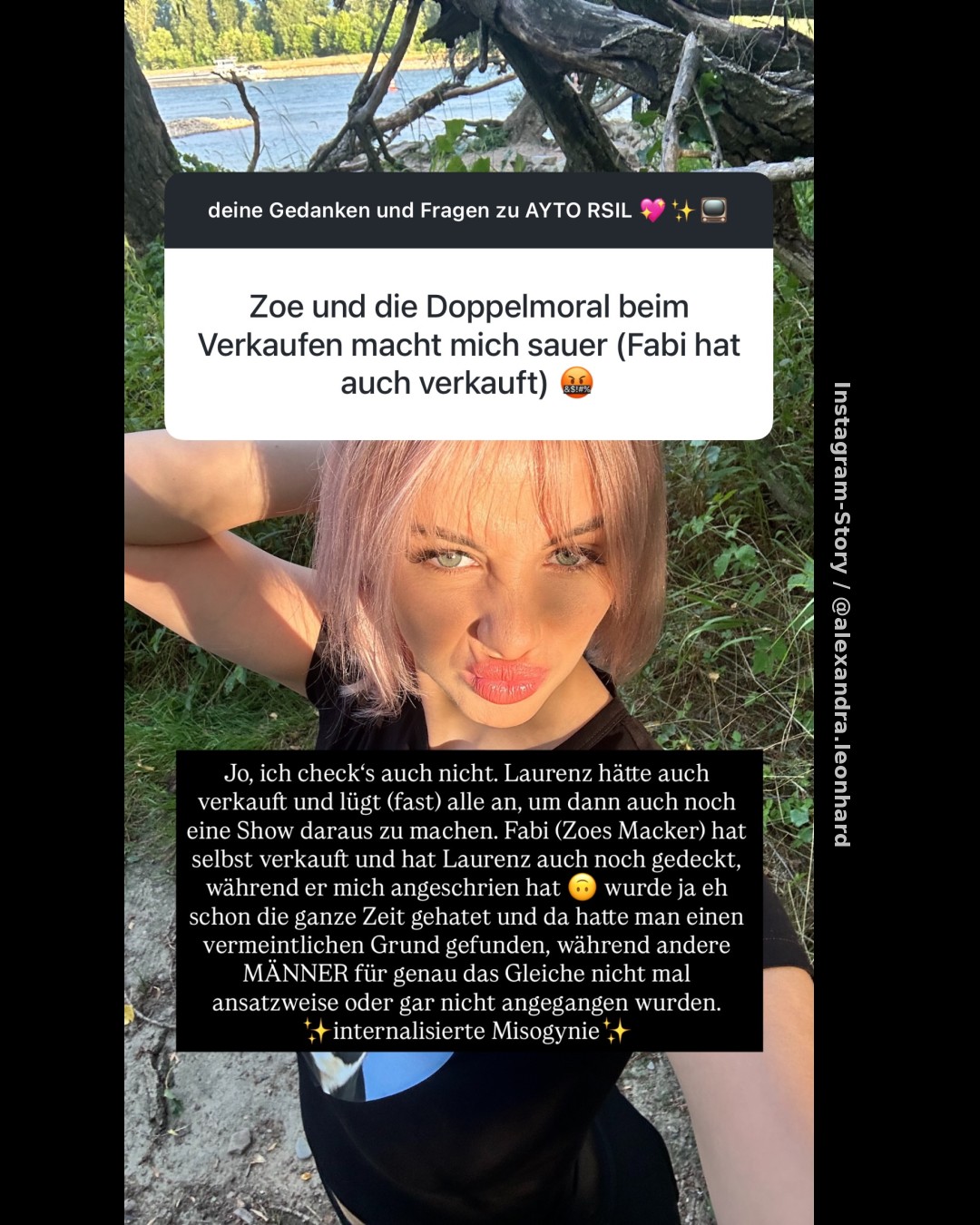 Alexandra Leonhard rechnet mit Fabi und Laurenz ab – Vorwurf der Doppelmoral