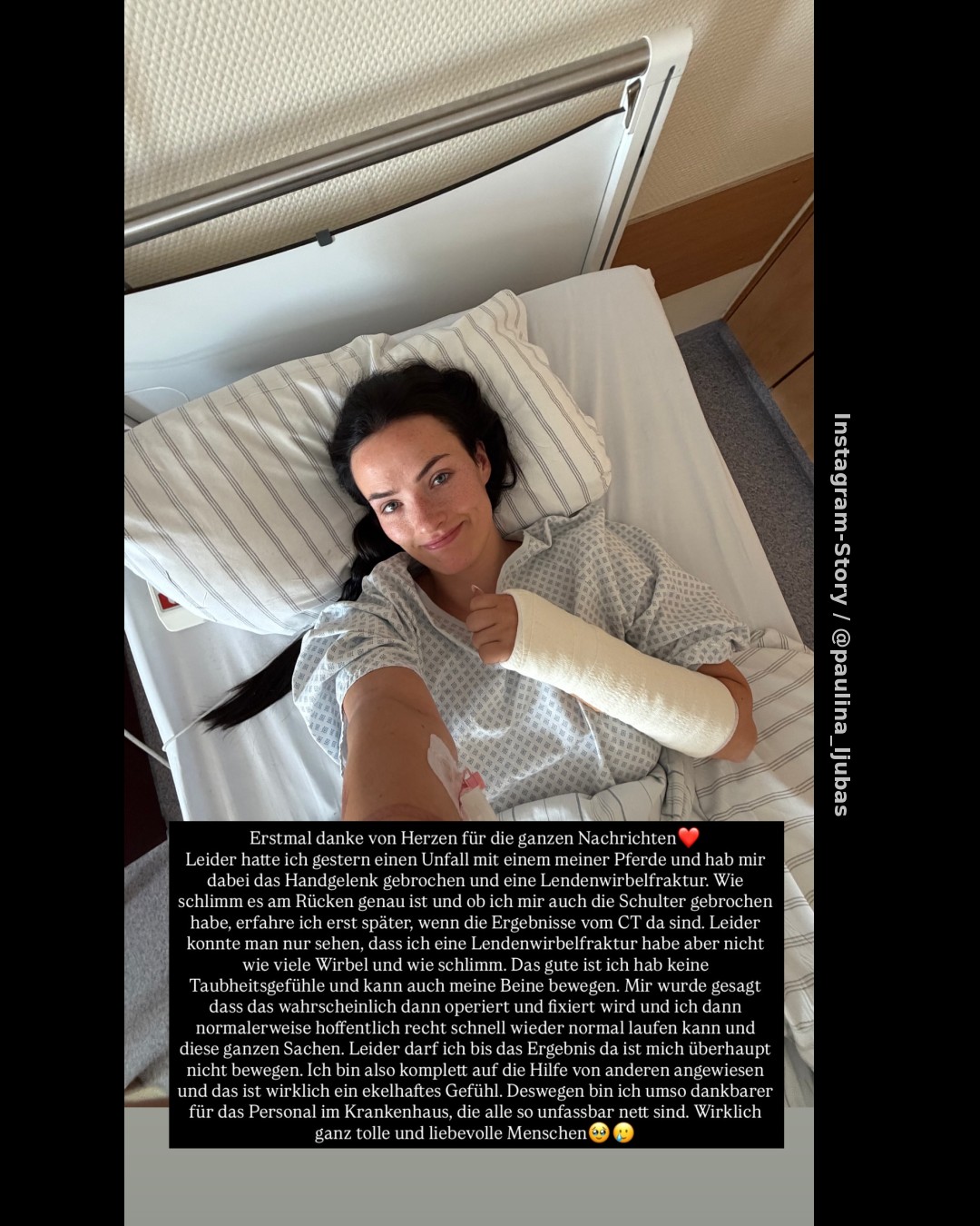 "Ich darf mich nicht einmal hinsetzen„: Paulina schildert Details zu ihrem schweren Pferdesturz