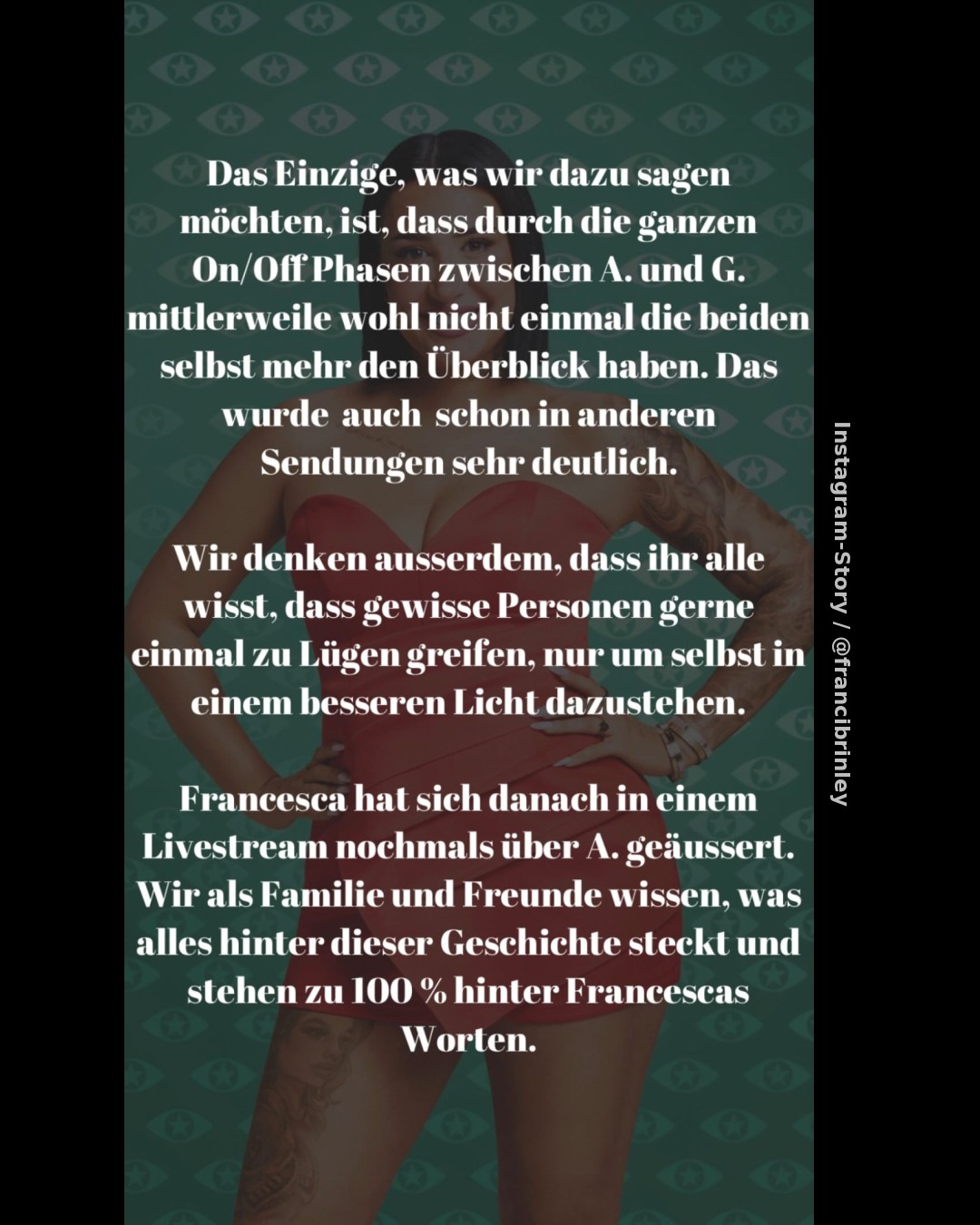 Nach heftigen Vorwürfen bei „Promi Big Brother“: Familie und Freunde verteidigen Francesca Morgese