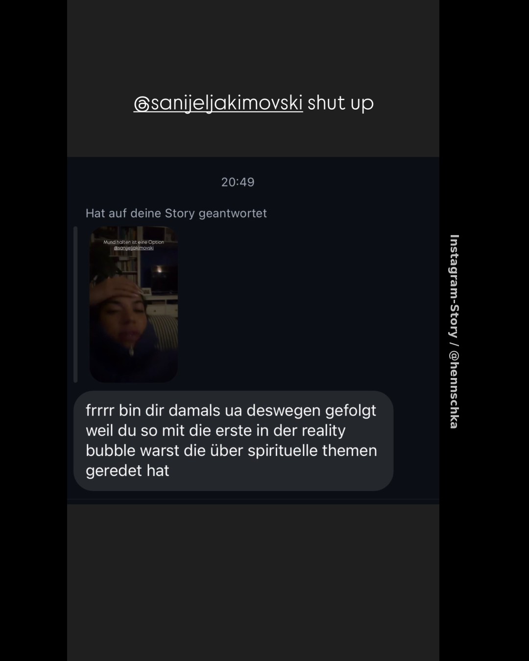 Henna wirft Sanijel nach Reaction-Video Lügen und Mobbing vor