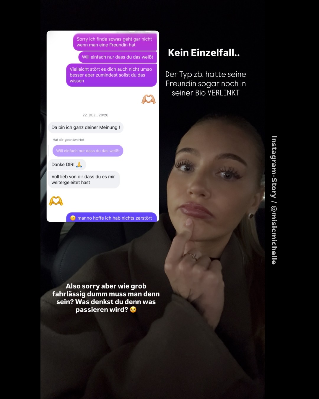 „Wie grob fahrlässig dumm muss man denn sein?“: Michelle Mišić entlarvt fremdflirtende Männer