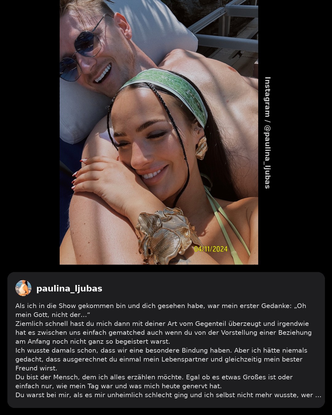 Vom ersten Zweifel zur großen Liebe: Paulina Ljubas feiert drei Jahre mit Tommy Pedroni