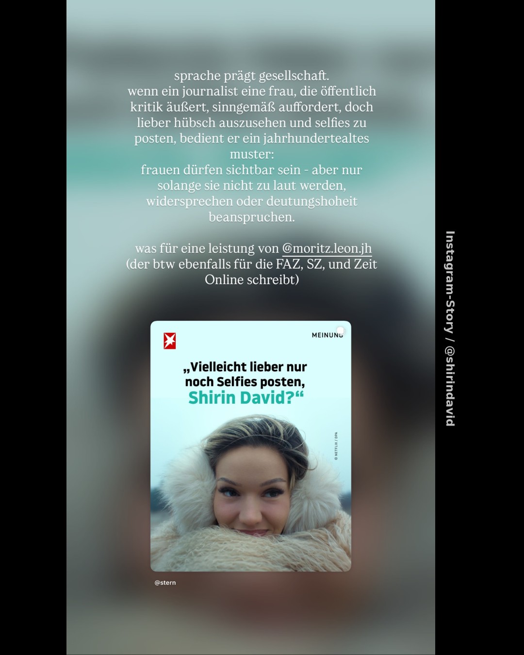 Nach Selfie-Spruch: Shirin David wirft dem „Stern“ Abwertung von Frauen vor