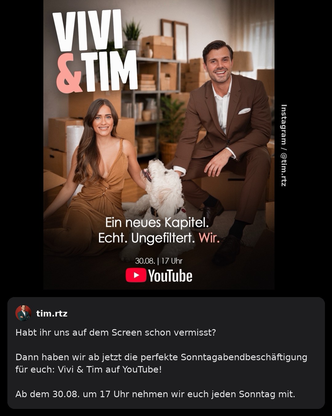 Tim Reitz und Vivien Grabarits starten gemeinsames YouTube-Projekt